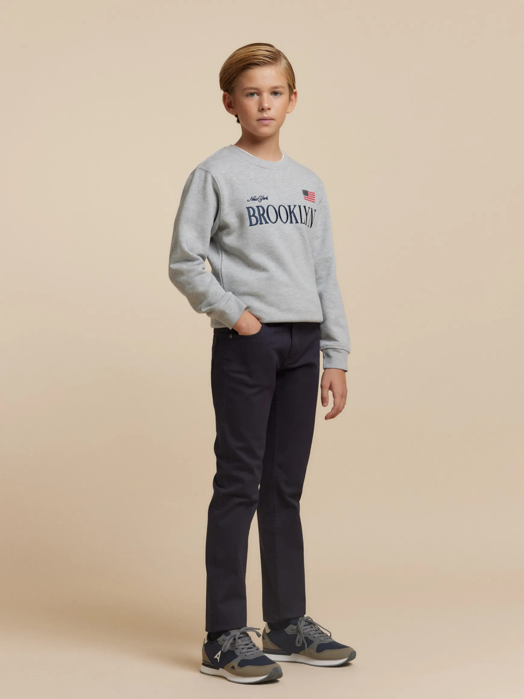 Alvaro Moreno Pantalones|PANTALON 5 POCKETS KIDS Azul Marino
