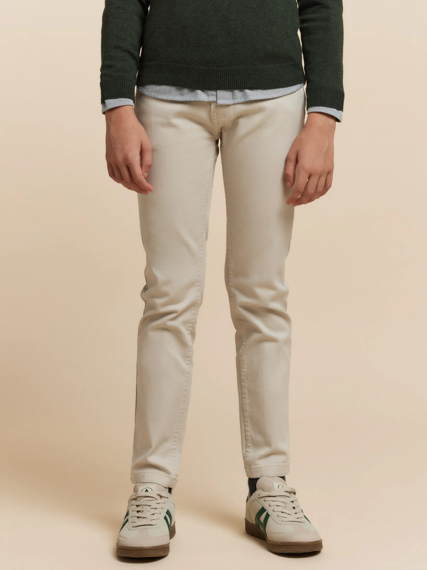 Alvaro Moreno Pantalones|PANTALON 5 POCKETS KIDS Crudo