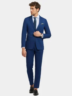 Alvaro Moreno Trajes|Trajes|PANTALON BIRDEYE Azul