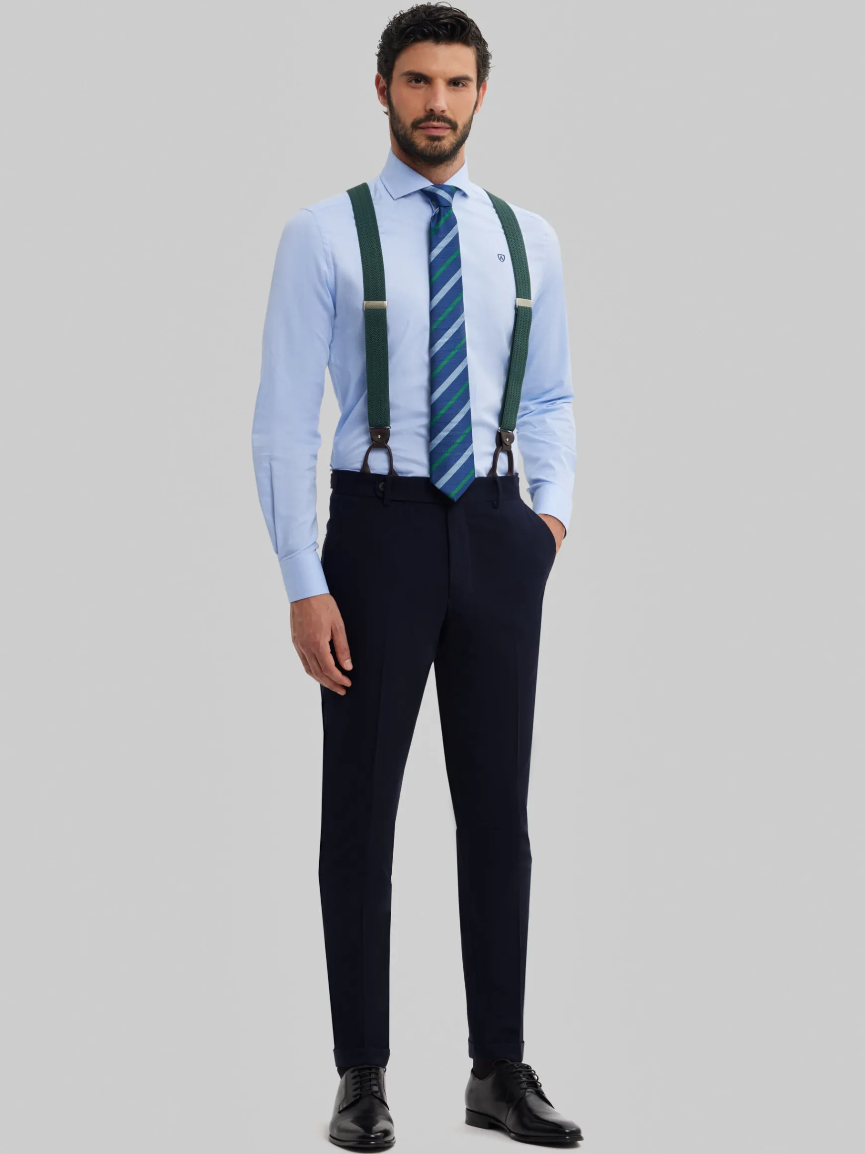 Alvaro Moreno Trajes|Trajes|PANTALON CAPO PLAIN Azul Marino