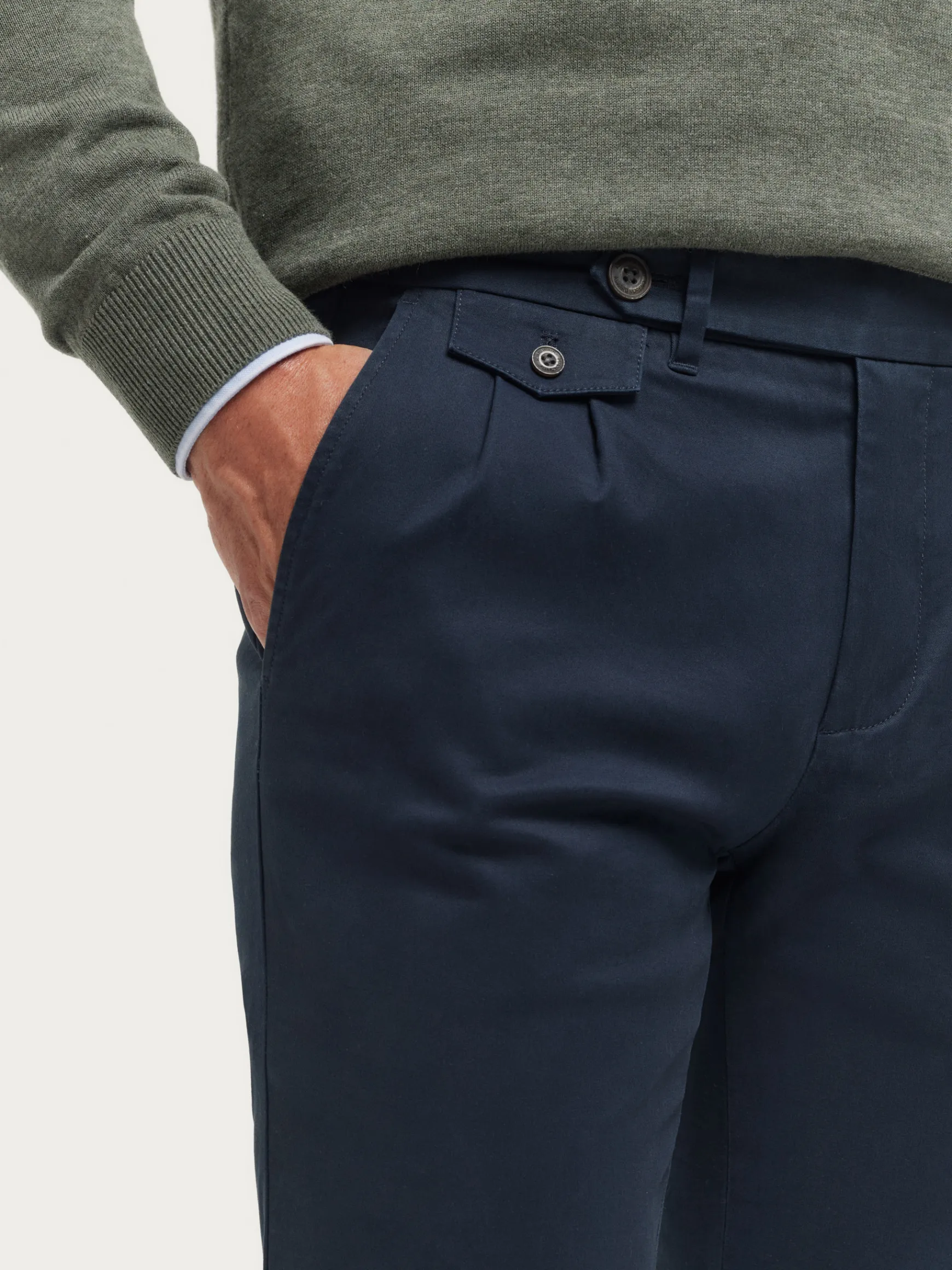 Alvaro Moreno Chino|PANTALON CARROT Azul Marino