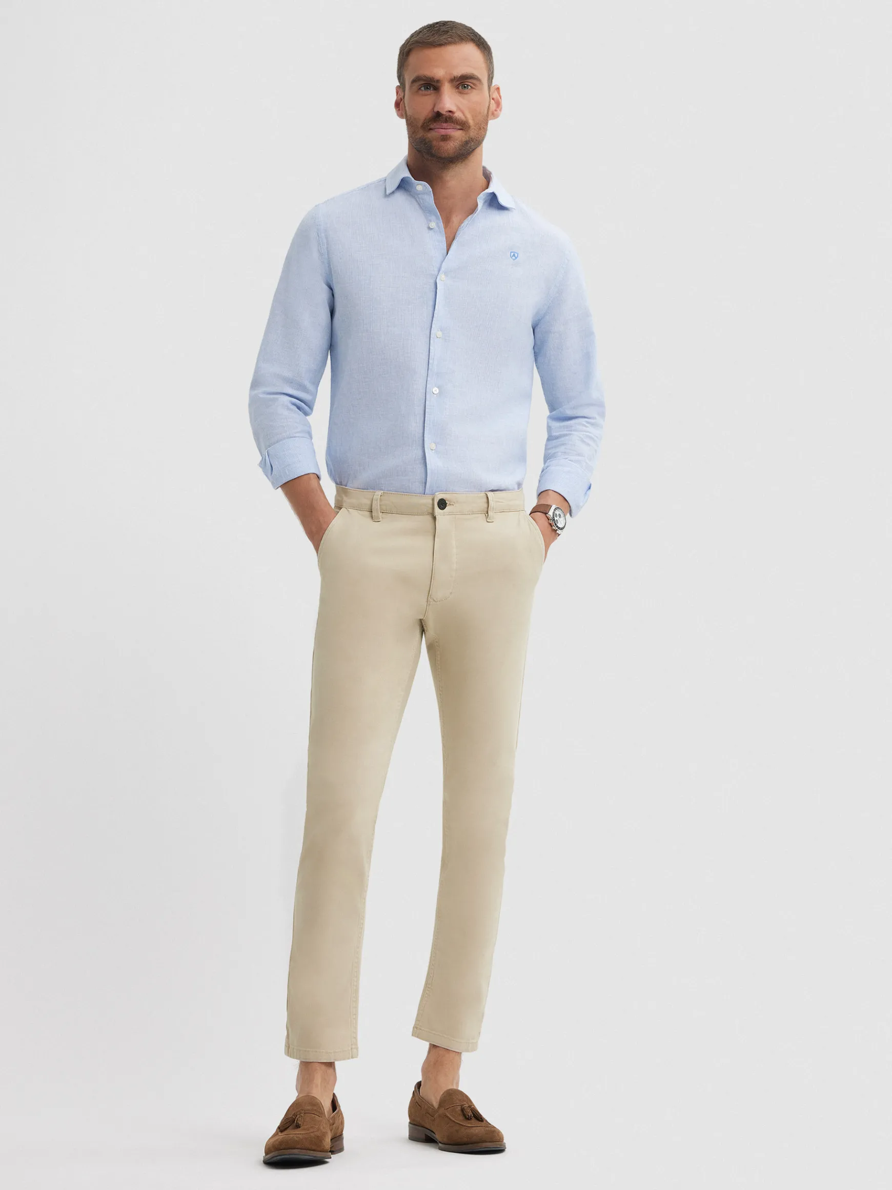 Alvaro Moreno Chino|PANTALON CHINO SLIM FIT Beige