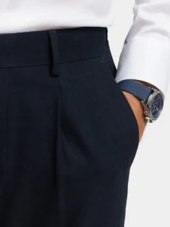 Alvaro Moreno Trajes|Trajes|PANTALON CLASSIC TWILL Azul Marino