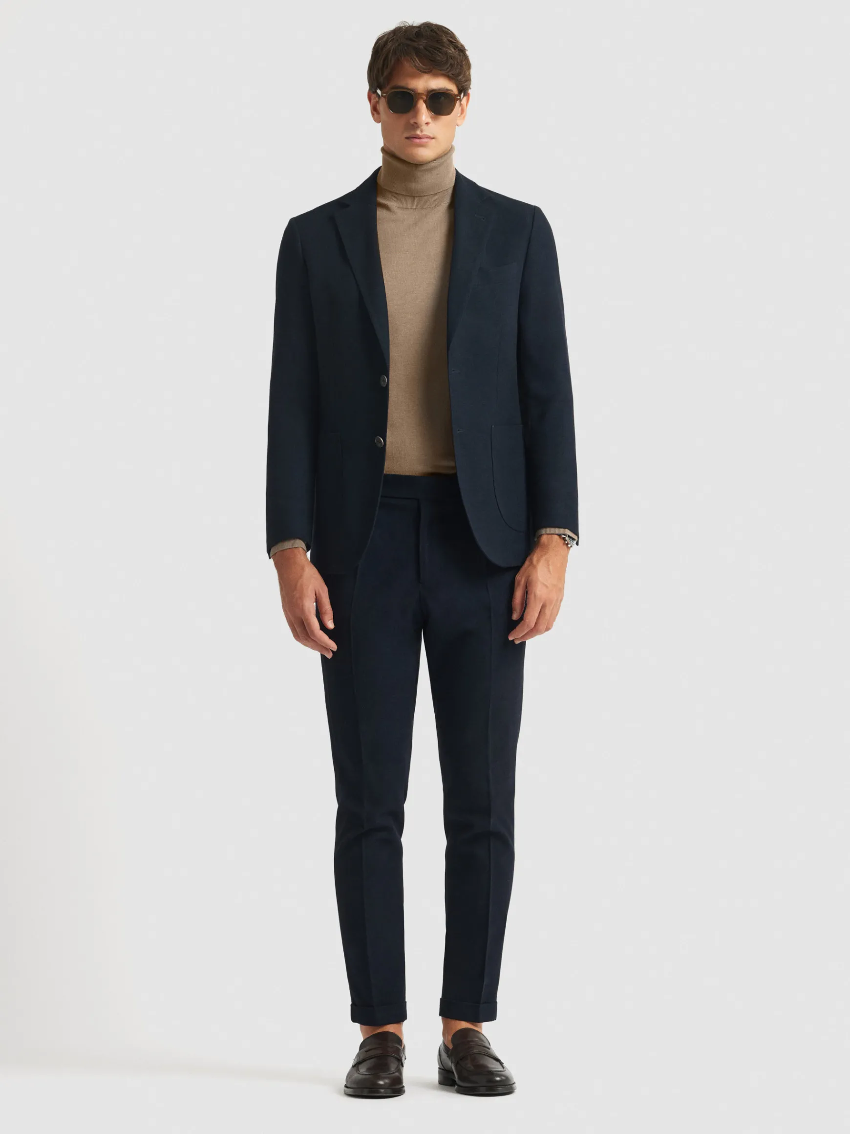 Alvaro Moreno Trajes|Trajes|PANTALON CLASSIC TWILL Azul Marino
