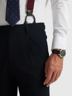 Alvaro Moreno Trajes|Trajes|PANTALON CLASSIC TWILL Azul Marino