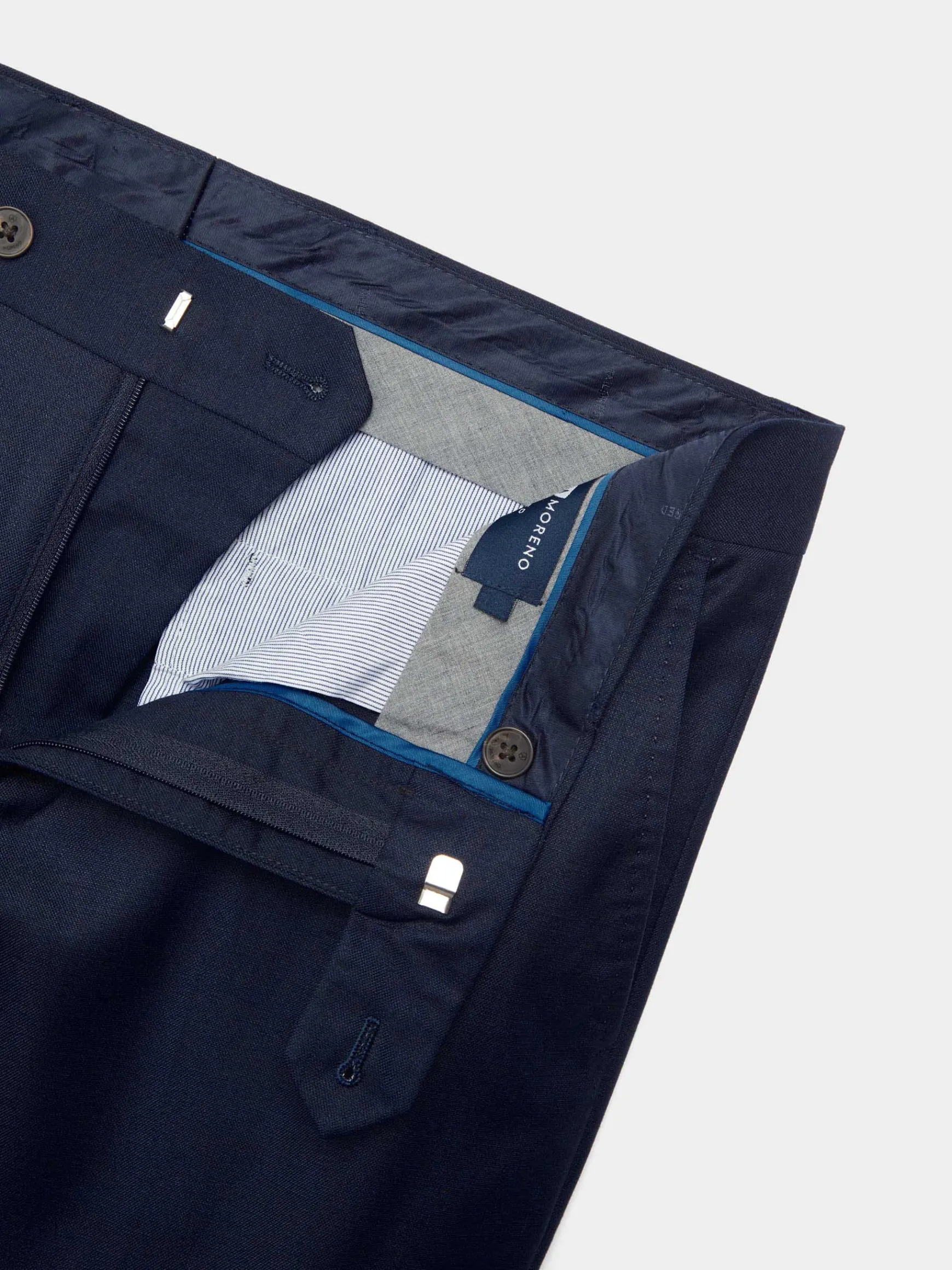 Alvaro Moreno Trajes|Trajes|PANTALON FIL A FIL Azul Marino