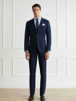 Alvaro Moreno Trajes|Trajes|PANTALON FIL A FIL Azul Marino
