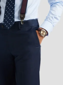 Alvaro Moreno Trajes|Trajes|PANTALON FIL A FIL Azul Marino