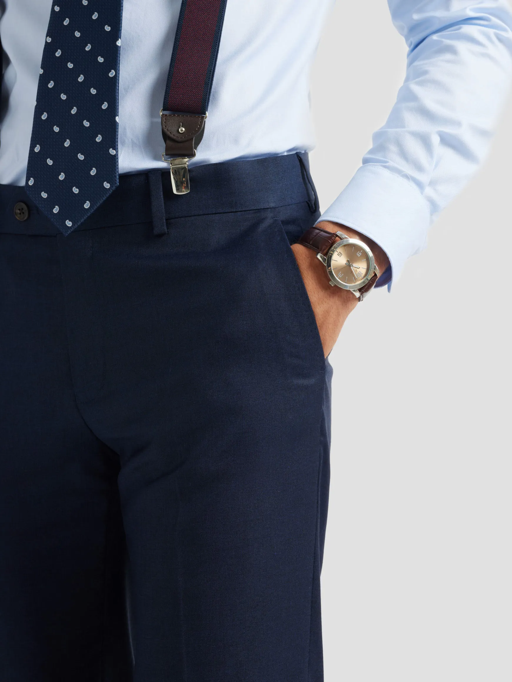 Alvaro Moreno Trajes|Trajes|PANTALON FIL A FIL Azul Marino
