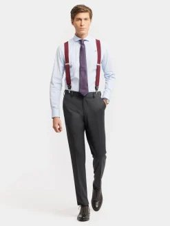 Alvaro Moreno Trajes|Trajes|PANTALON FIL A FIL CRUZADO Gris