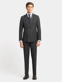 Alvaro Moreno Trajes|Trajes|PANTALON FIL A FIL CRUZADO Gris