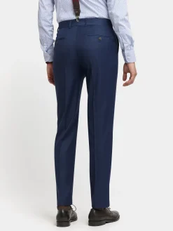 Alvaro Moreno Trajes|Trajes|PANTALON FIL A FIL CRUZADO Azul Marino