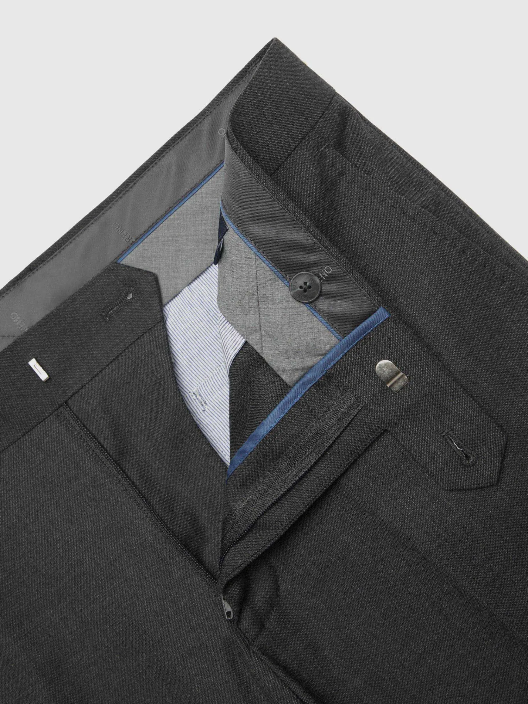 Alvaro Moreno Trajes|Trajes|PANTALON FIL A FIL CRUZADO Gris