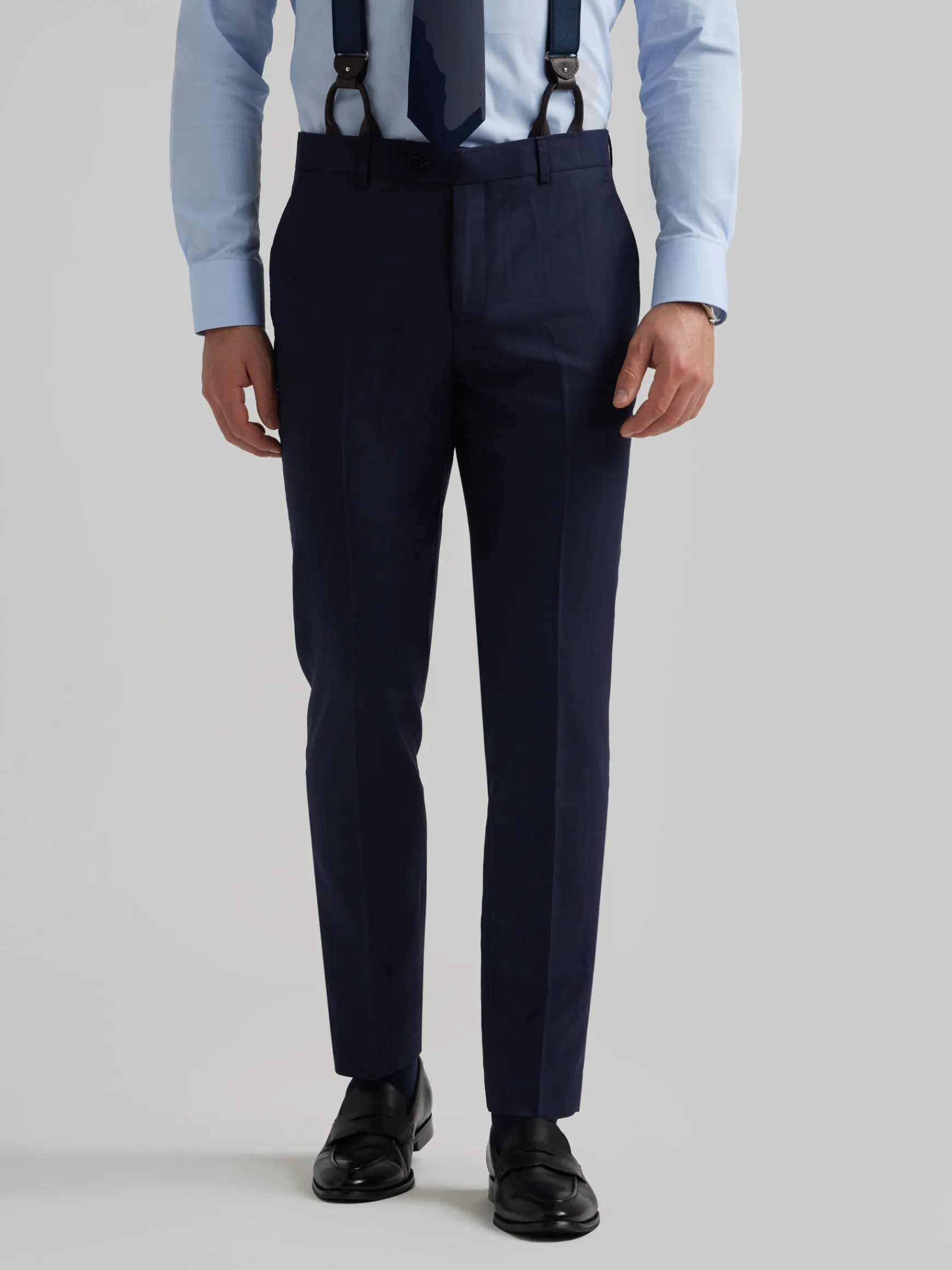 Alvaro Moreno Trajes|Trajes|PANTALON FINESTRA SLIM Azul Marino
