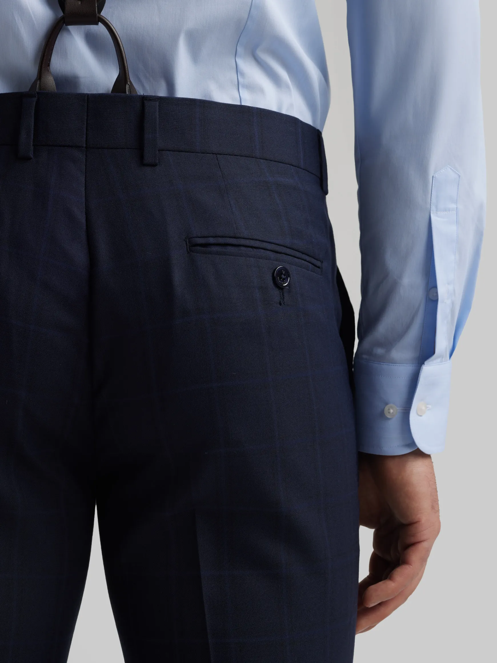 Alvaro Moreno Trajes|Trajes|PANTALON FINESTRA SLIM Azul Marino