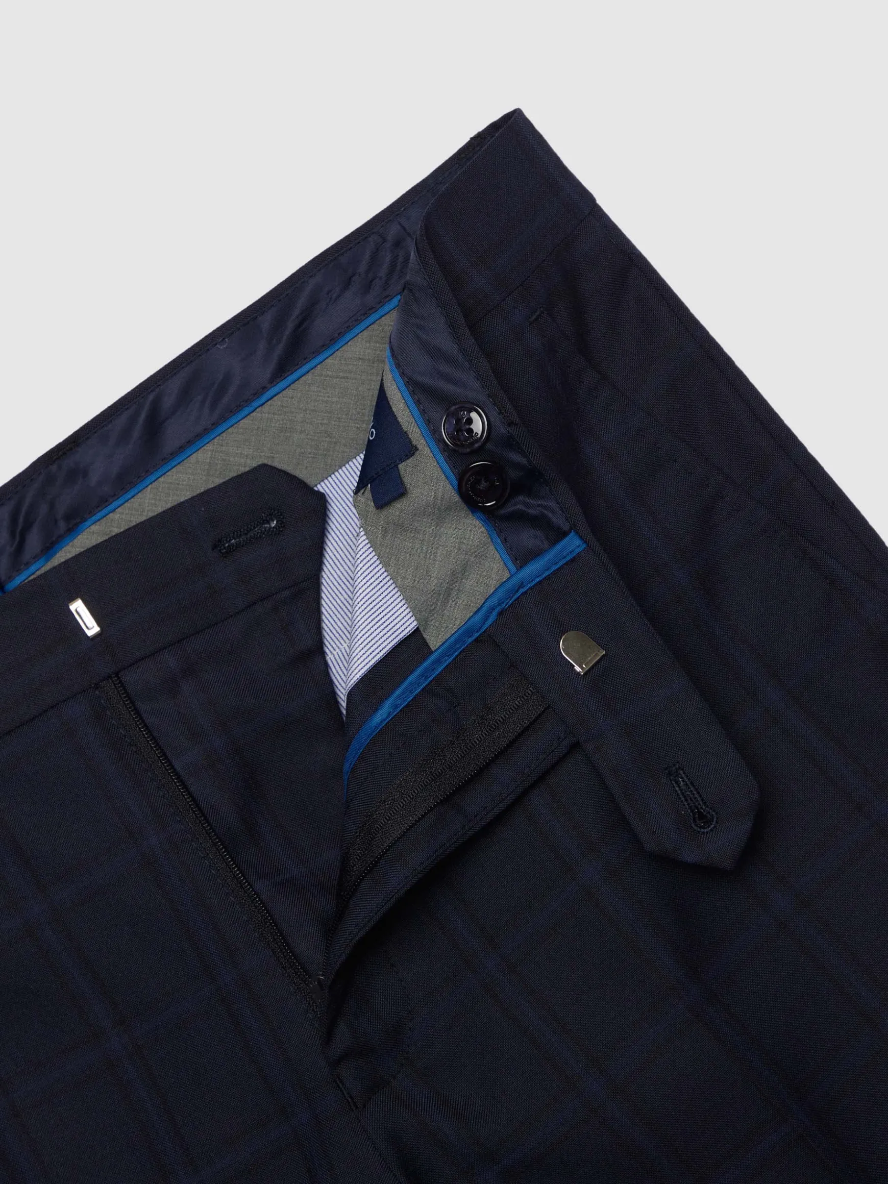 Alvaro Moreno Trajes|Trajes|PANTALON FINESTRA SLIM Azul Marino
