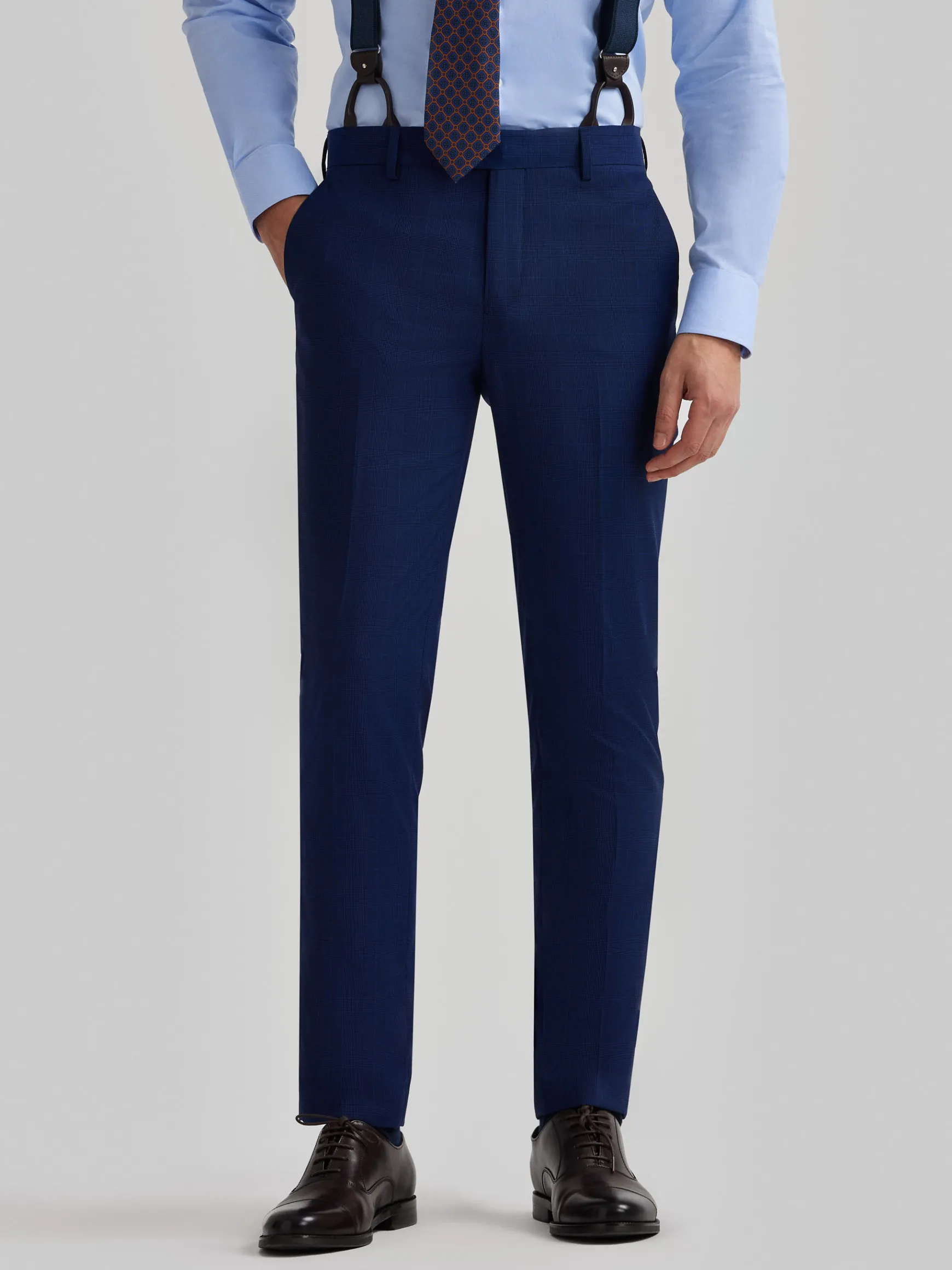 Alvaro Moreno Trajes|Trajes|PANTALON GALES SLIM Azul