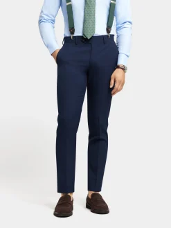 Alvaro Moreno Trajes|Trajes|PANTALON MICRO BIRD Azul Marino