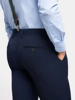 Alvaro Moreno Trajes|Trajes|PANTALON MICRO BIRD Azul Marino