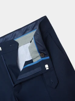 Alvaro Moreno Trajes|Trajes|PANTALON MICRO BIRD Azul Marino