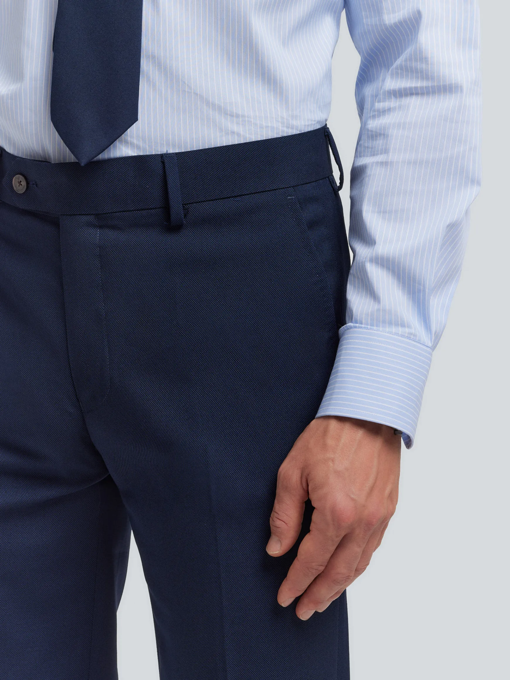 Alvaro Moreno Trajes|Trajes|PANTALON MICRO BIRD Azul Marino