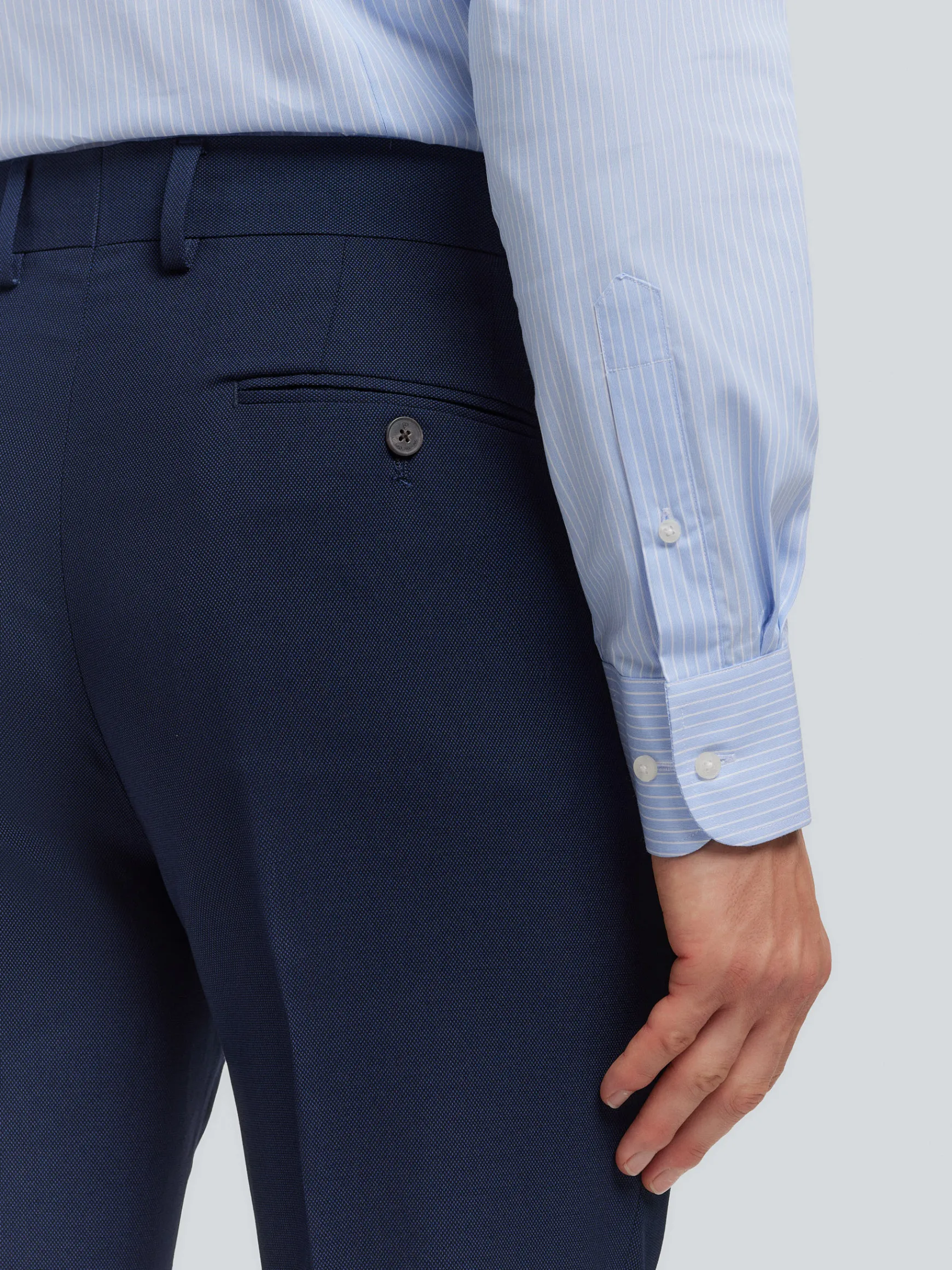 Alvaro Moreno Trajes|Trajes|PANTALON MICRO BIRD Azul Marino