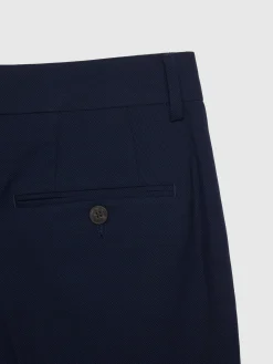 Alvaro Moreno Trajes|Trajes|PANTALON MICRO BIRD Azul Marino