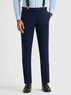Alvaro Moreno Trajes|Trajes|PANTALON MICRO BIRD Azul Marino