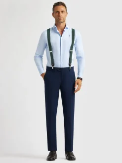 Alvaro Moreno Trajes|Trajes|PANTALON MICRO BIRD Azul Marino