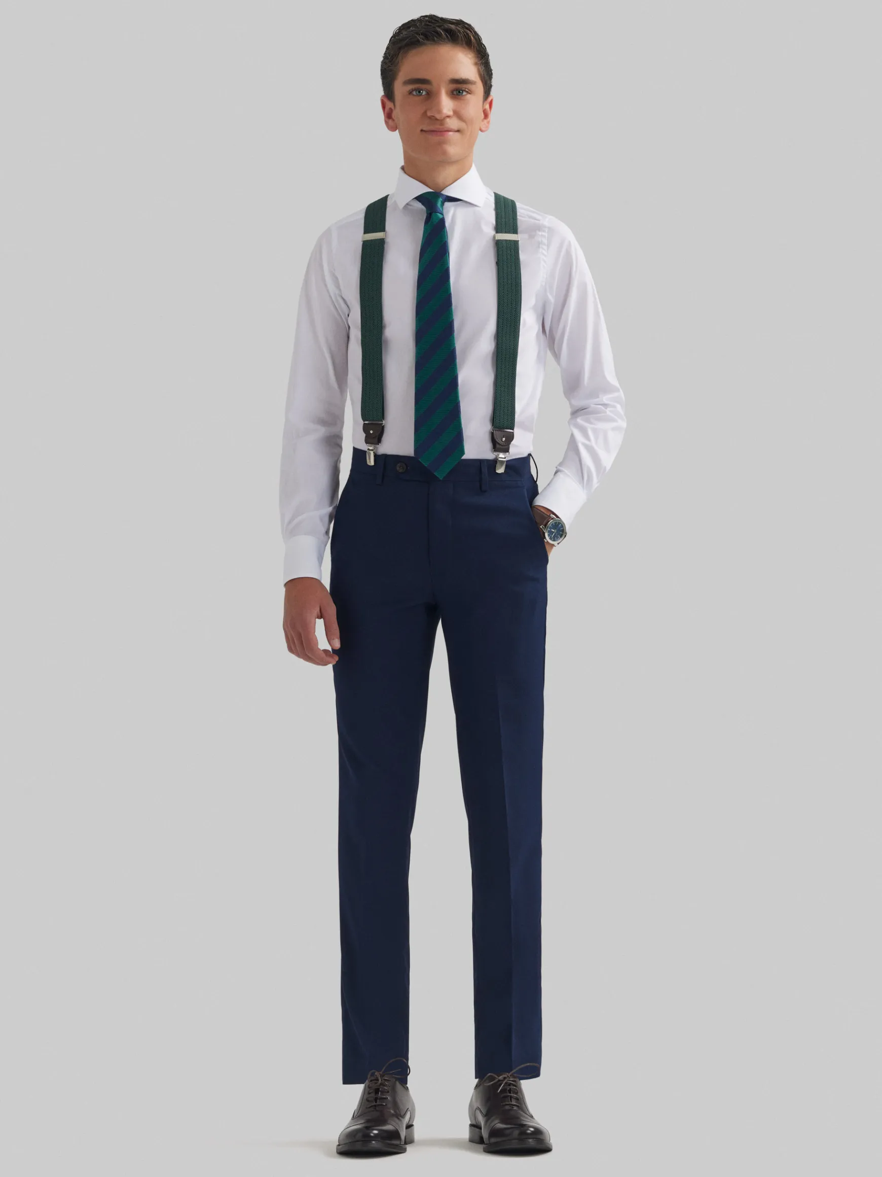 Alvaro Moreno Trajes|Trajes - Vestir|PANTALON MICRO CADETE Azul Marino