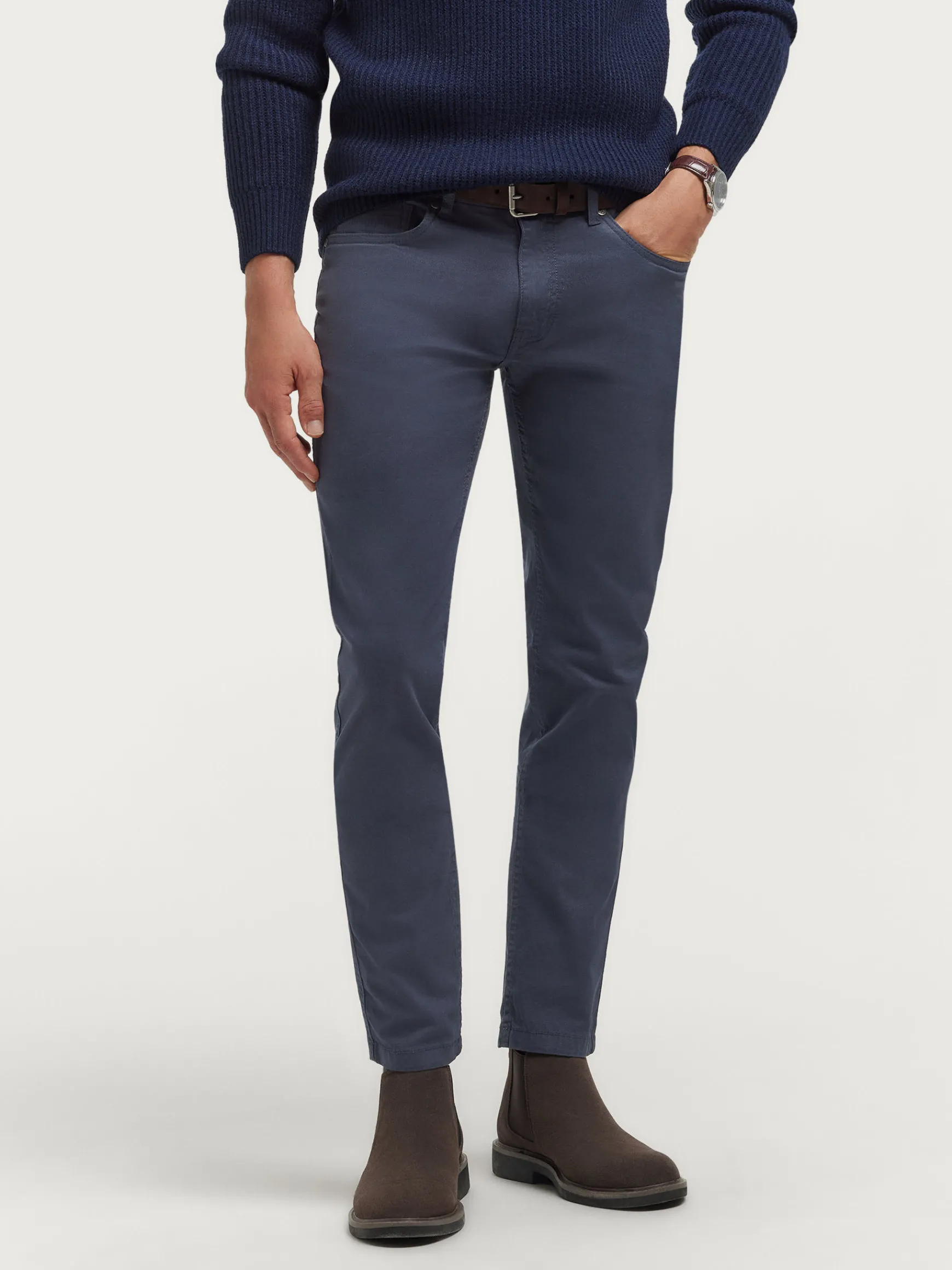 Alvaro Moreno Casual|PANTALON MICRO 5PKT Azul Marino