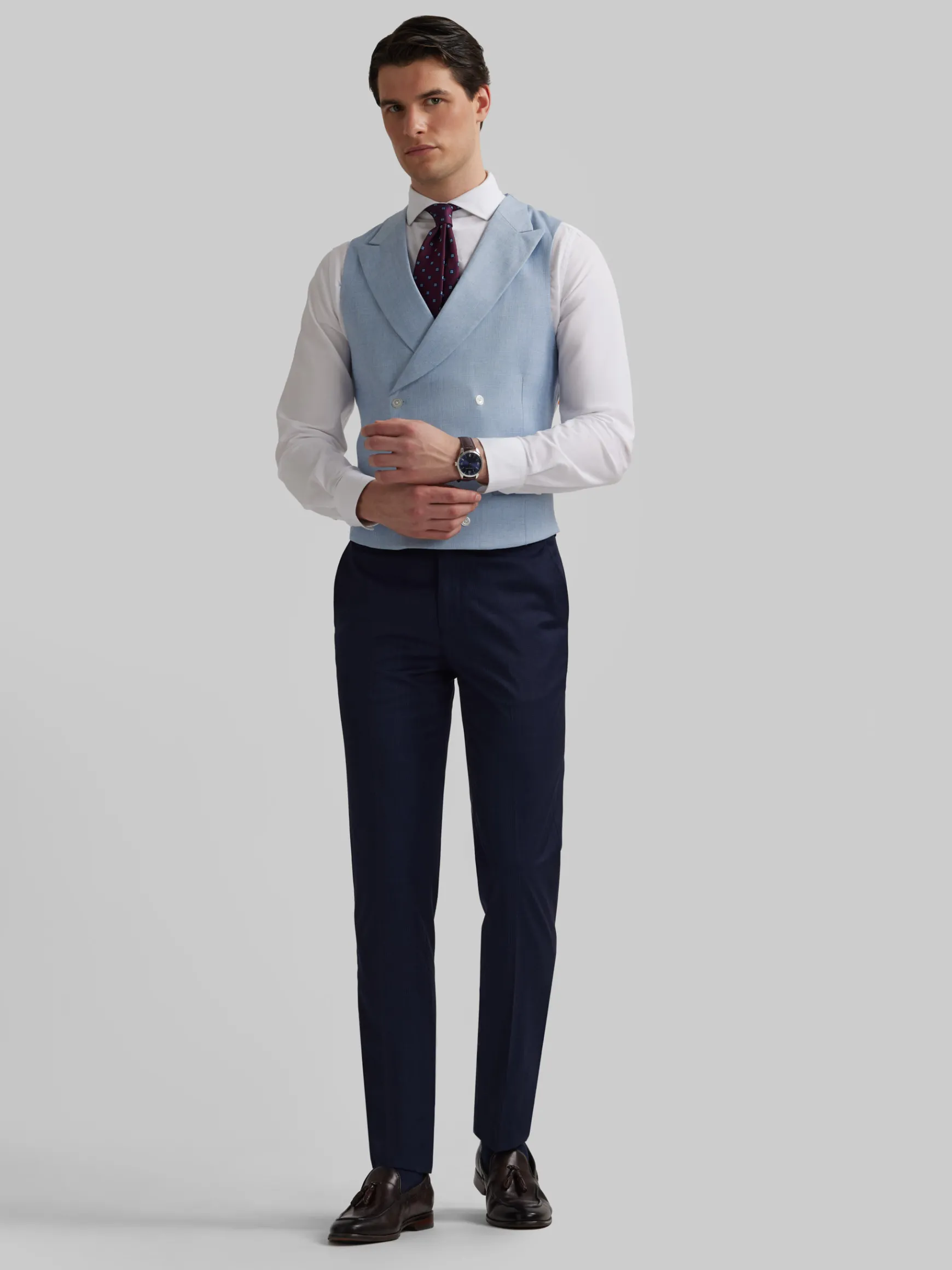Alvaro Moreno Trajes|Trajes|PANTALON MILANO GALES Azul Marino