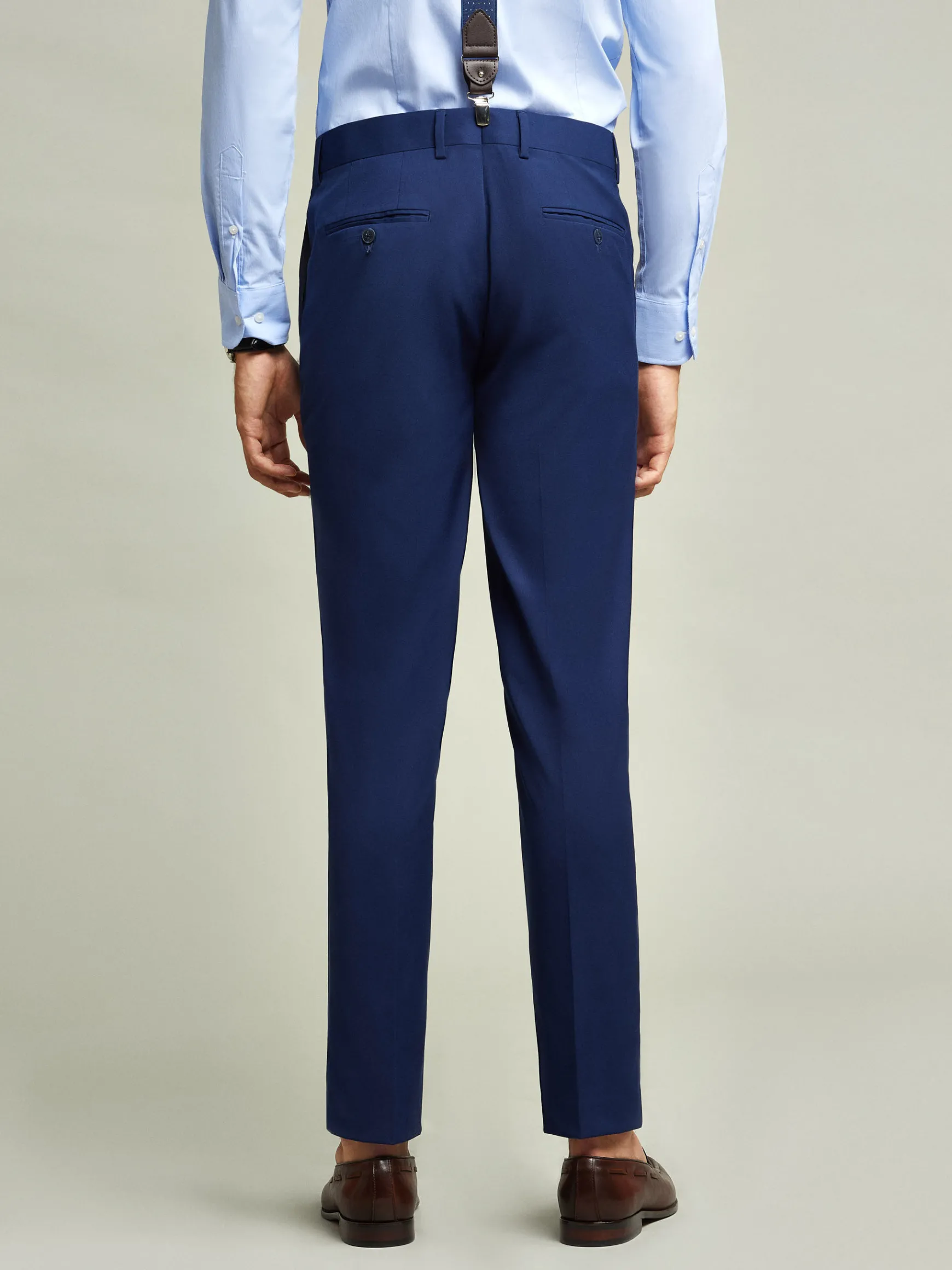 Alvaro Moreno Trajes|Trajes|PANTALON PLAIN SLIM Azul