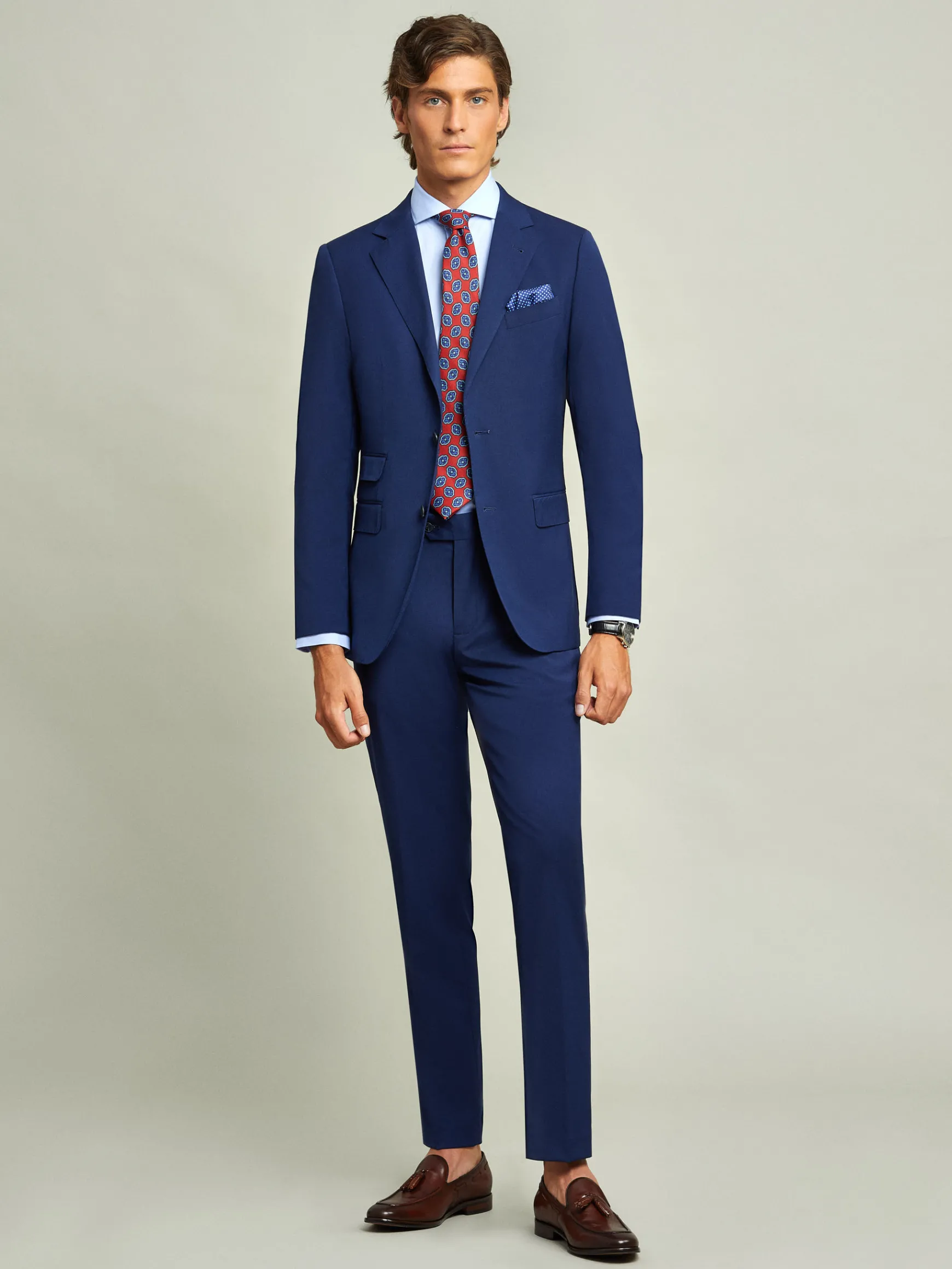 Alvaro Moreno Trajes|Trajes|PANTALON PLAIN SLIM Azul