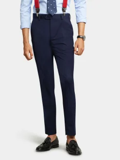 Alvaro Moreno Trajes|Trajes|PANTALON PLAIN SLIM Azul Marino