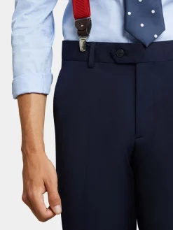 Alvaro Moreno Trajes|Trajes|PANTALON PLAIN SLIM Azul Marino