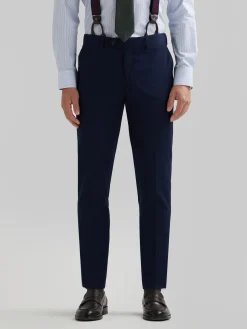 Alvaro Moreno Trajes|Trajes|PANTALON PLAIN SLIM Azul Marino