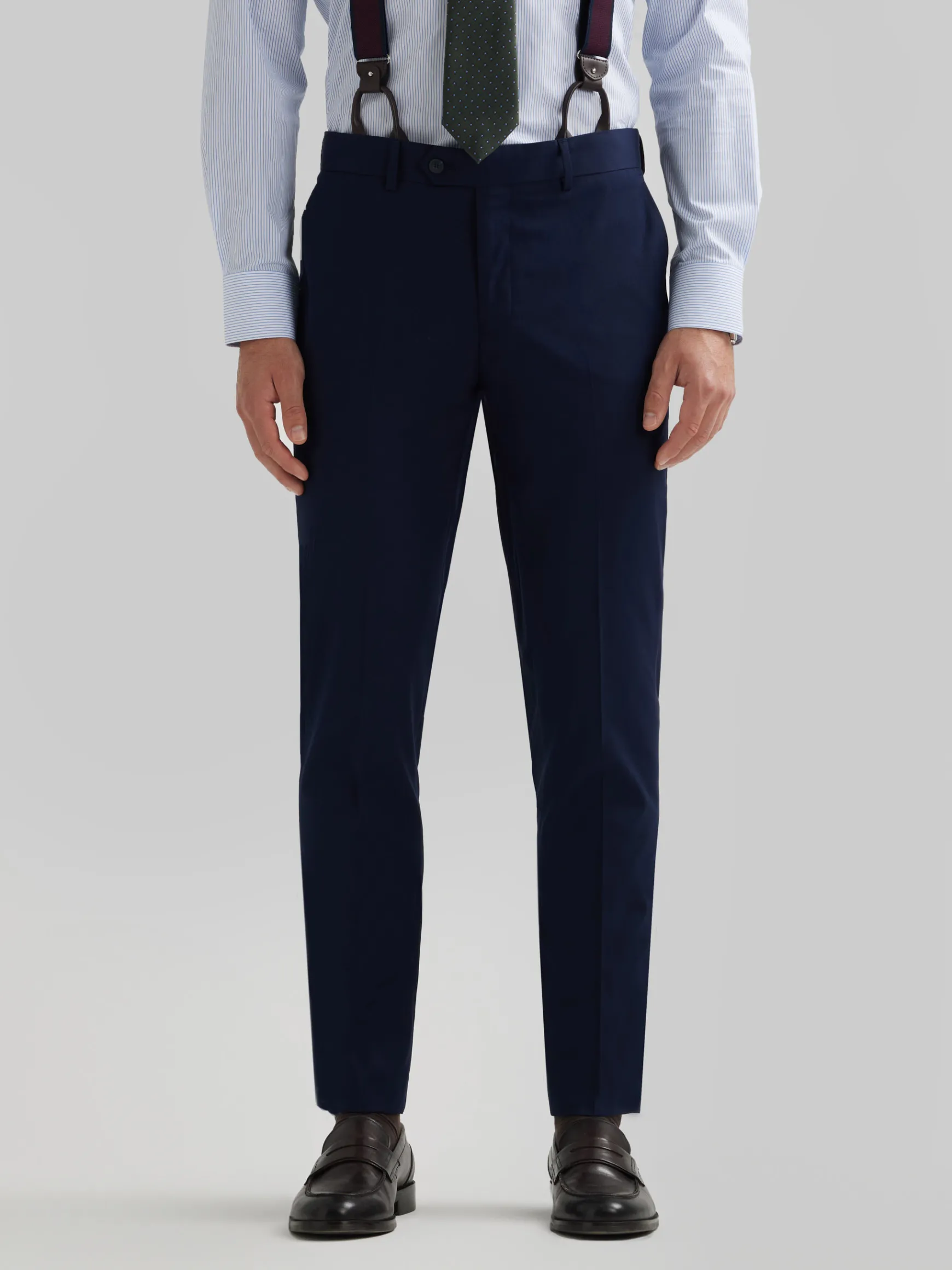 Alvaro Moreno Trajes|Trajes|PANTALON PLAIN SLIM Azul Marino