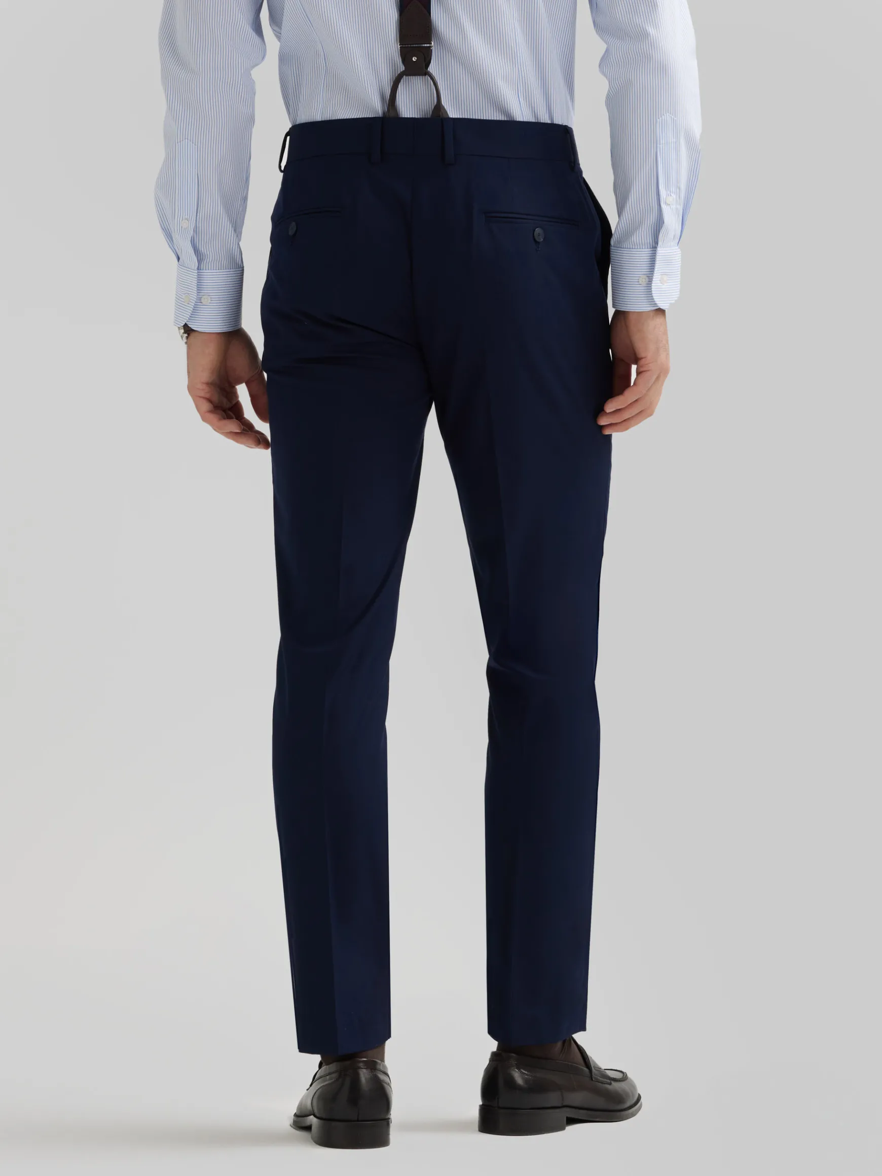 Alvaro Moreno Trajes|Trajes|PANTALON PLAIN SLIM Azul Marino