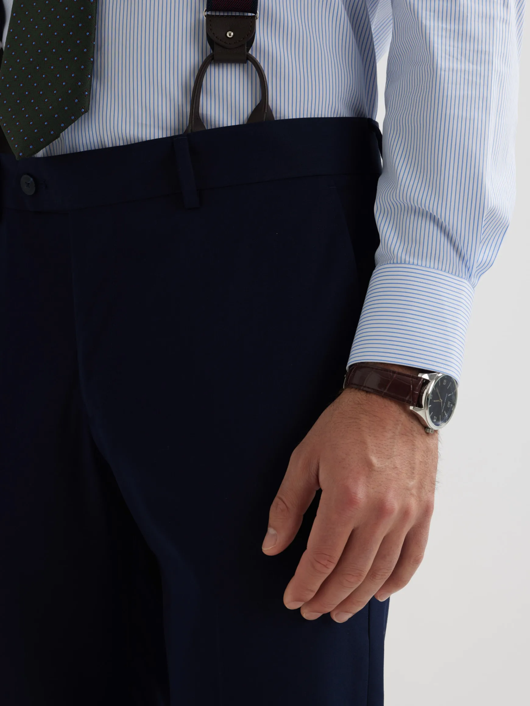 Alvaro Moreno Trajes|Trajes|PANTALON PLAIN SLIM Azul Marino
