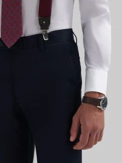 Alvaro Moreno Trajes|Trajes - Vestir|PANTALON TWILL CADETE Azul Marino