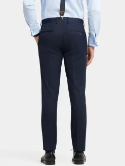Alvaro Moreno Trajes|Trajes|PANTALON TWILL CRUZADO Azul Marino