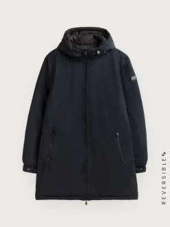 Alvaro Moreno Cazadoras Y Parkas|PARKA RATCHED REVERSIBLE | MARRÓN Azul Marino