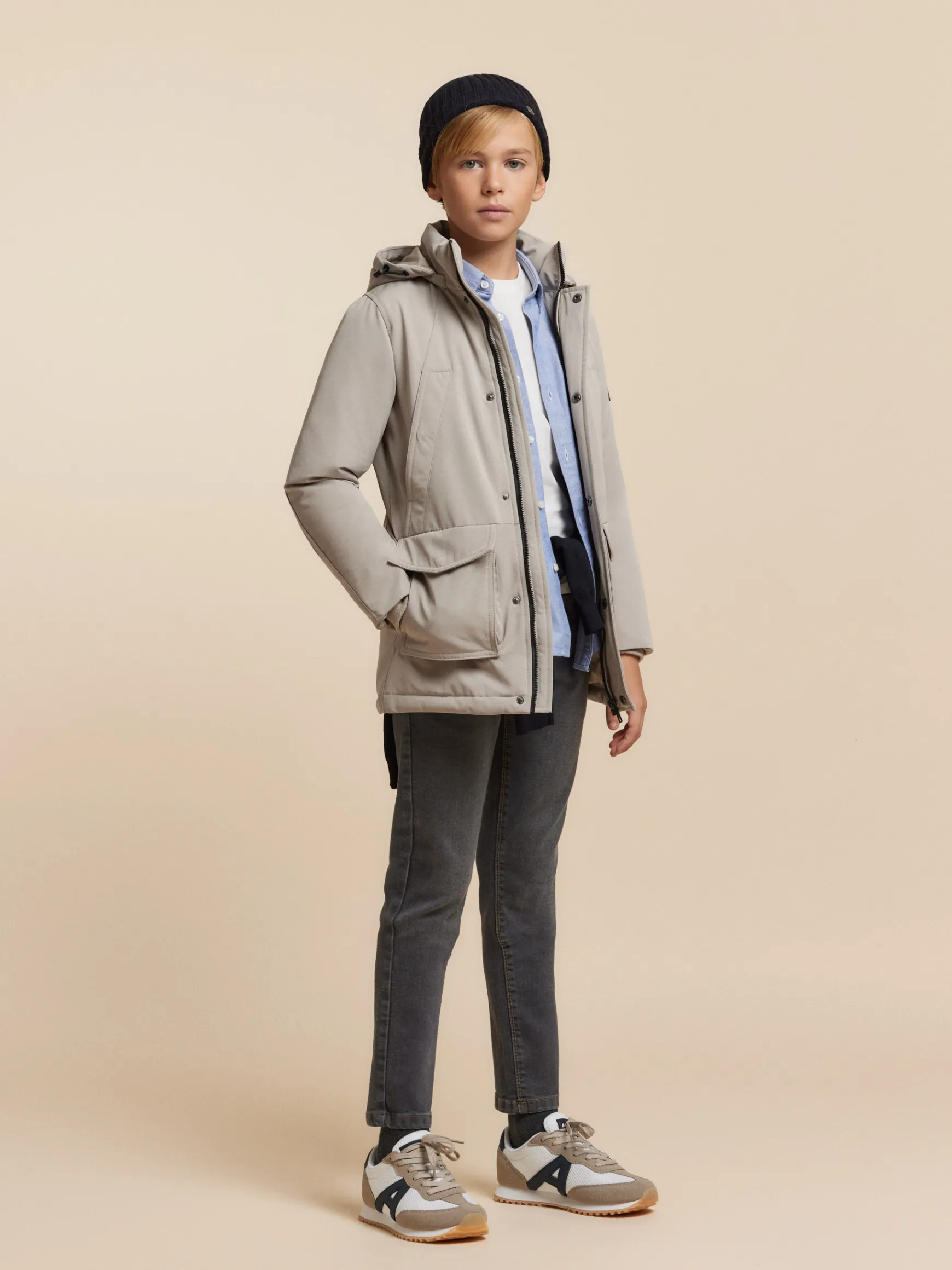 Alvaro Moreno Cazadoras Y Chalecos|PARKA SHERMAN KIDS Crudo