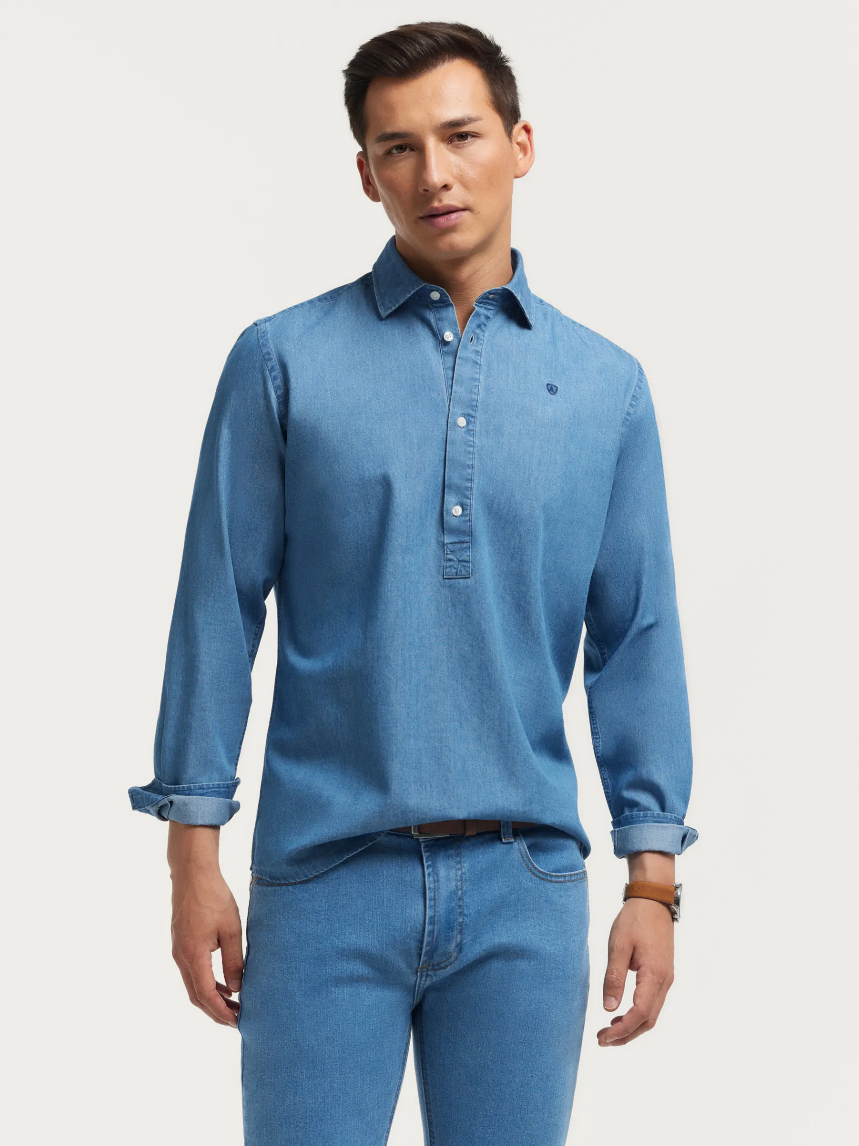 Alvaro Moreno Casual|Poleras|POLERA DENIM Azul