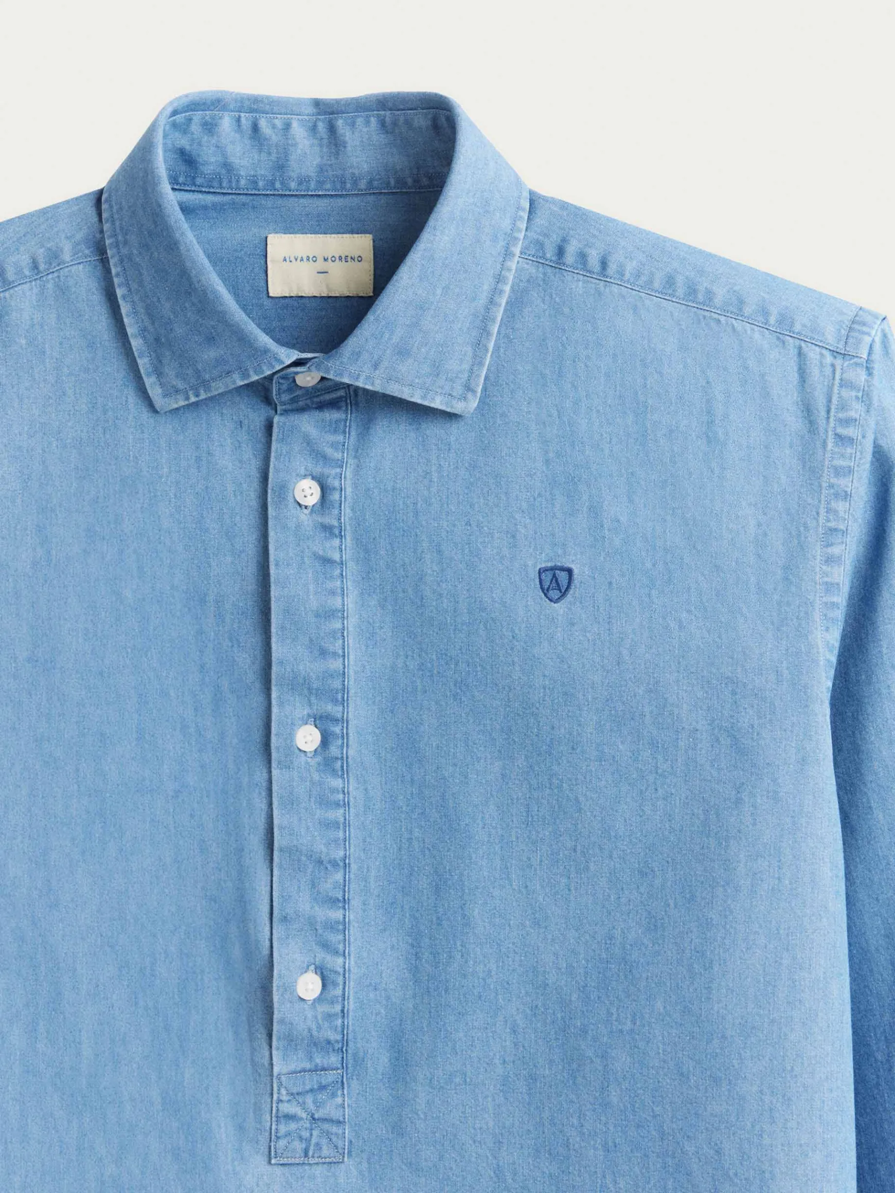 Alvaro Moreno Casual|Poleras|POLERA DENIM Azul