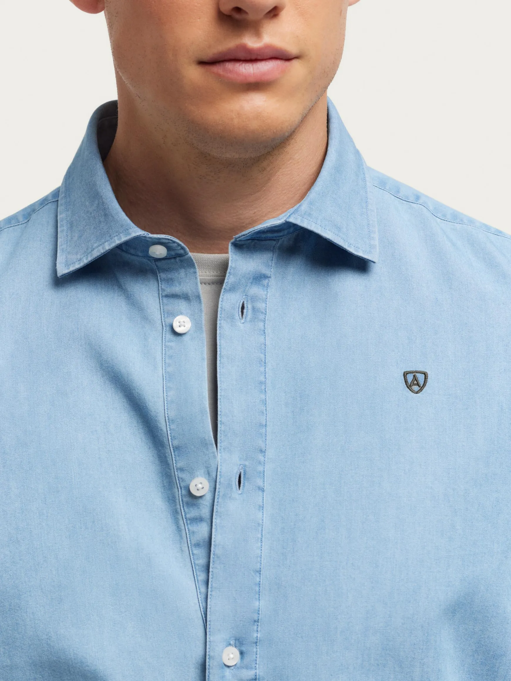 Alvaro Moreno Poleras|Casual|POLERA DENIM Celeste