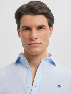 Alvaro Moreno Casual|POLERA PIN POINT Celeste