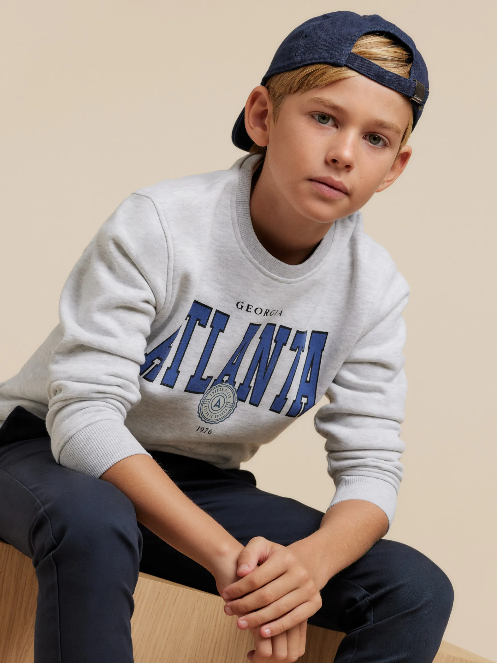 Alvaro Moreno Sudaderas|SUDADERA ATLANTA KIDS Gris