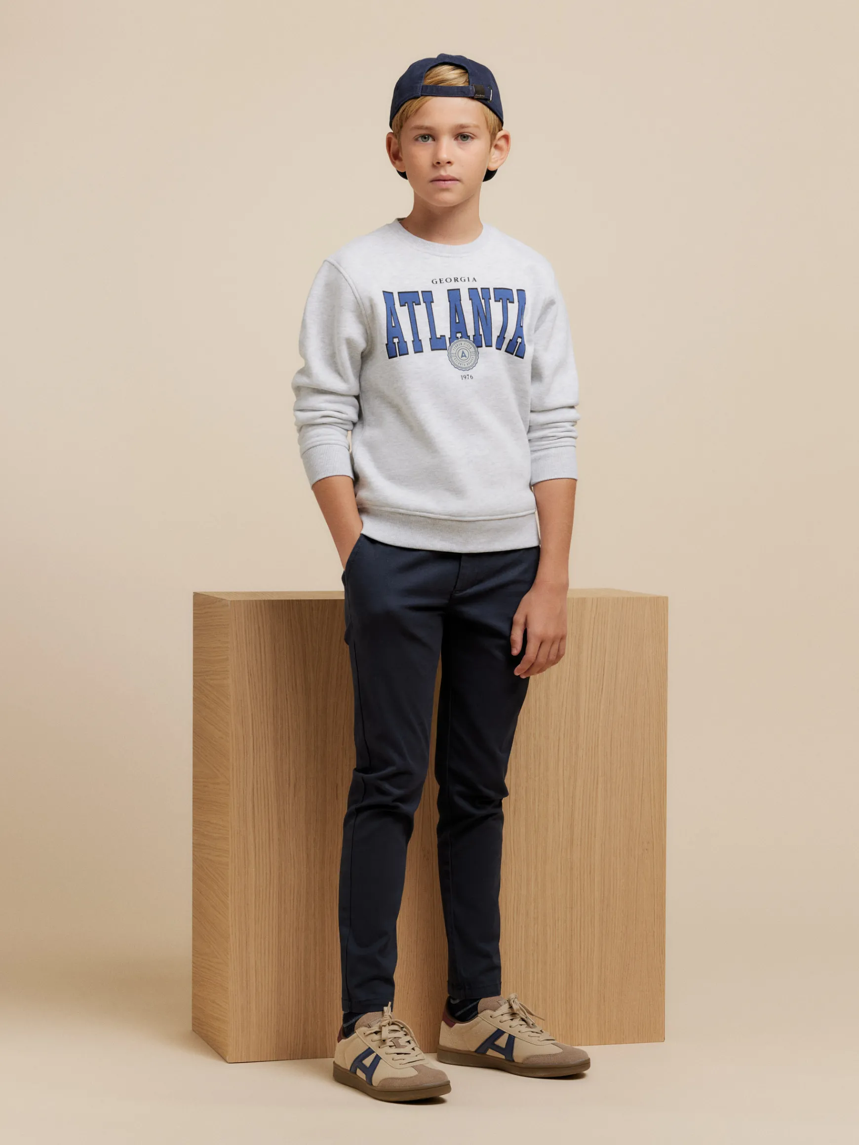 Alvaro Moreno Sudaderas|SUDADERA ATLANTA KIDS Gris